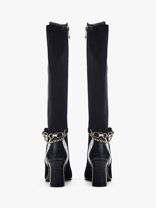 Moda in Pelle Viviena Suede Knee High Boots, Black