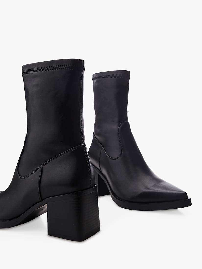 Buy Moda in Pelle Nailla Block Heel Ankle Boots, Black Online at johnlewis.com