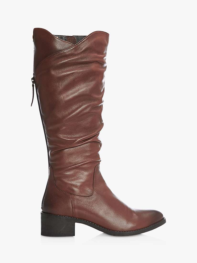 Buy Moda in Pelle Luche Leather Ruched Knee High Boots Online at johnlewis.com
