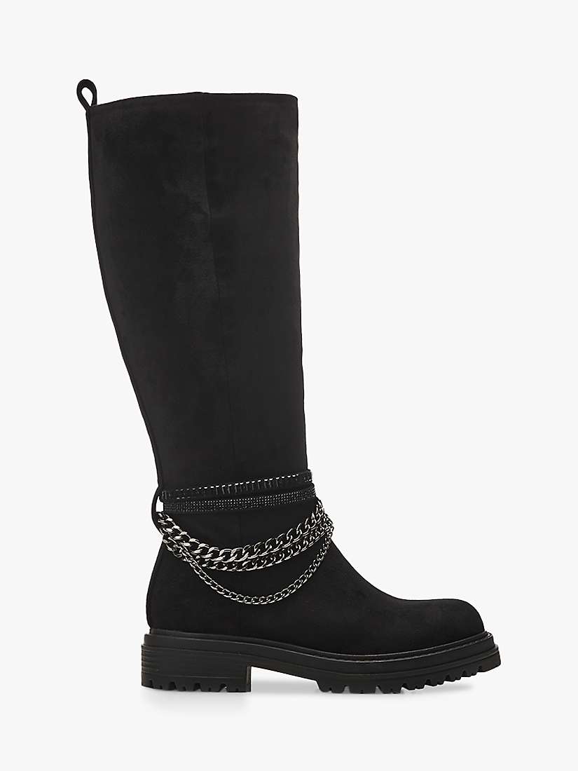 Buy Moda in Pelle Litzy Suede Chunky Calf Boots, Black Online at johnlewis.com