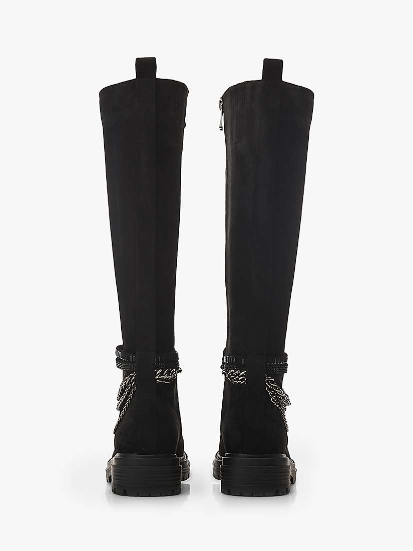 Buy Moda in Pelle Litzy Suede Chunky Calf Boots, Black Online at johnlewis.com