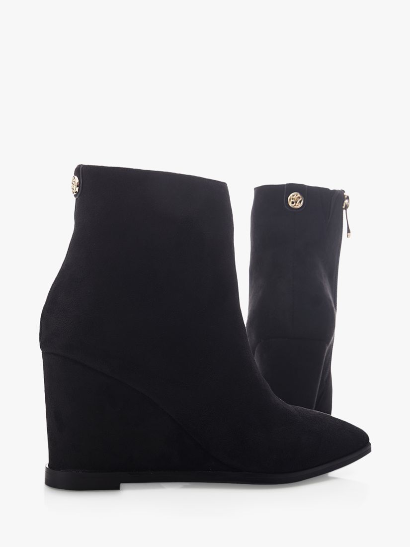 Buy Moda in Pelle Nammie Wedge Heel Suede Ankle Boots, Black Online at johnlewis.com