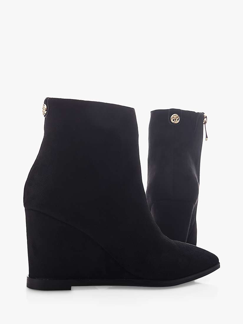 Buy Moda in Pelle Nammie Wedge Heel Suede Ankle Boots, Black Online at johnlewis.com