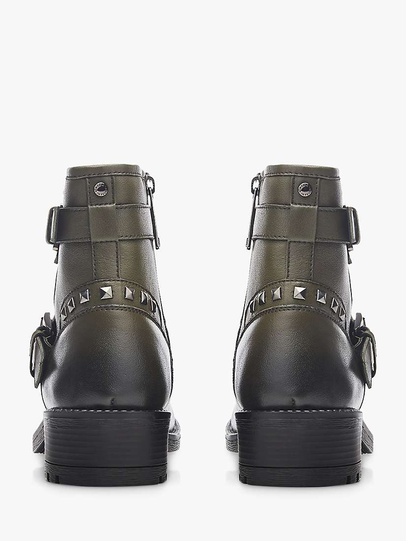 Buy Moda in Pelle Aabby Leather Biker Boots, Khaki Online at johnlewis.com