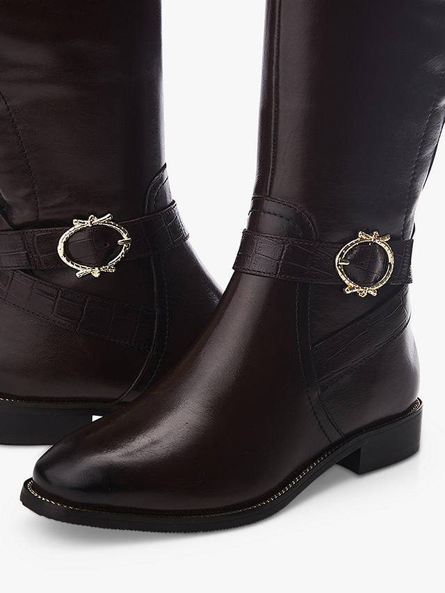 Moda in Pelle Takari Leather Knee High Boots, Brown