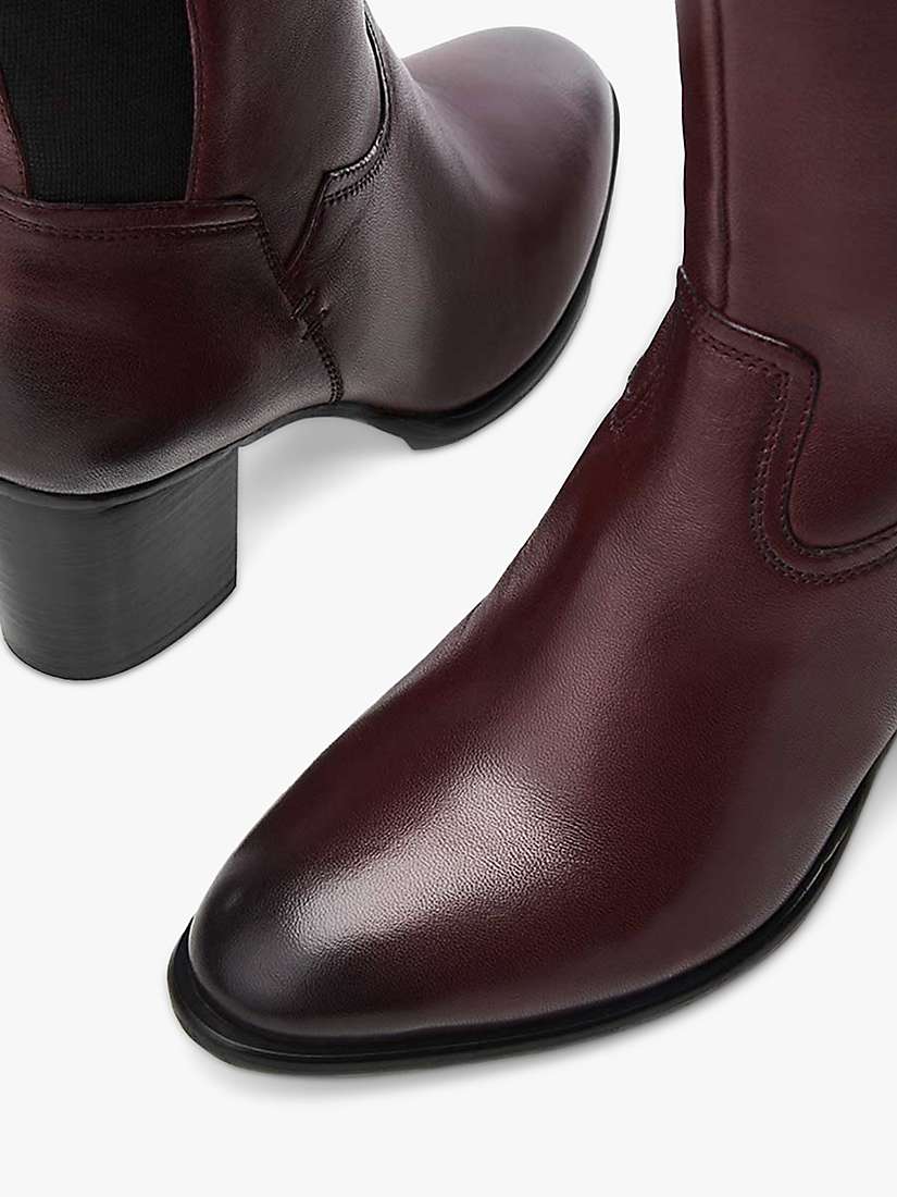 Buy Moda in Pelle Scarletta Leather Knee High Boots, Burgundy Online at johnlewis.com