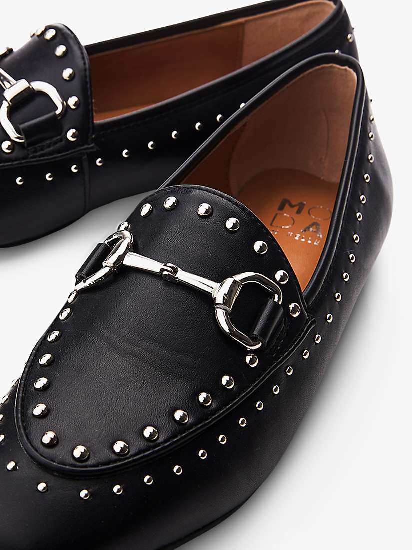 Buy Moda in Pelle Esty Stud Loafers, Black Online at johnlewis.com