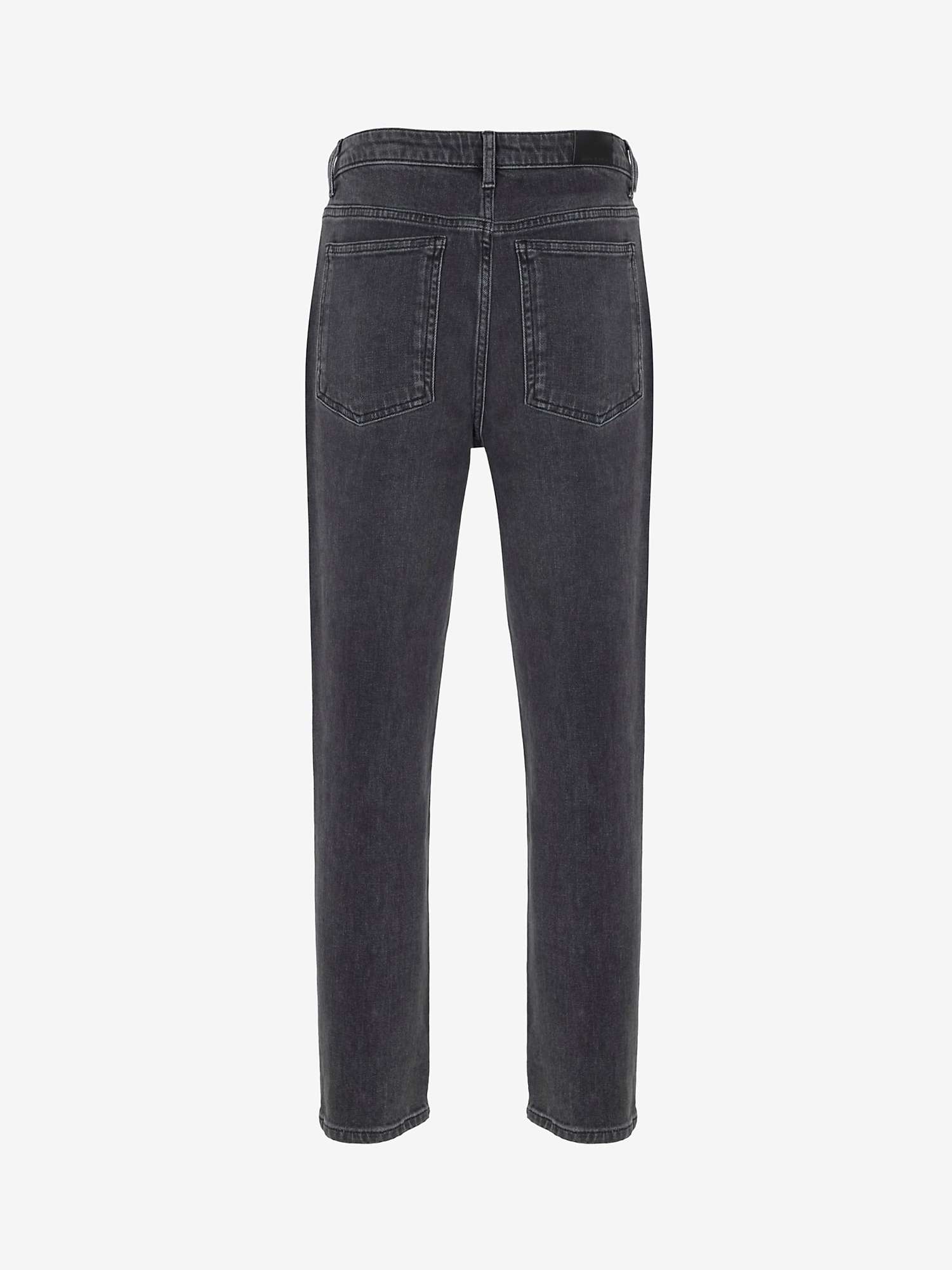Mint Velvet Mid Rise Slim Leg Jeans, Washed Black at John Lewis & Partners