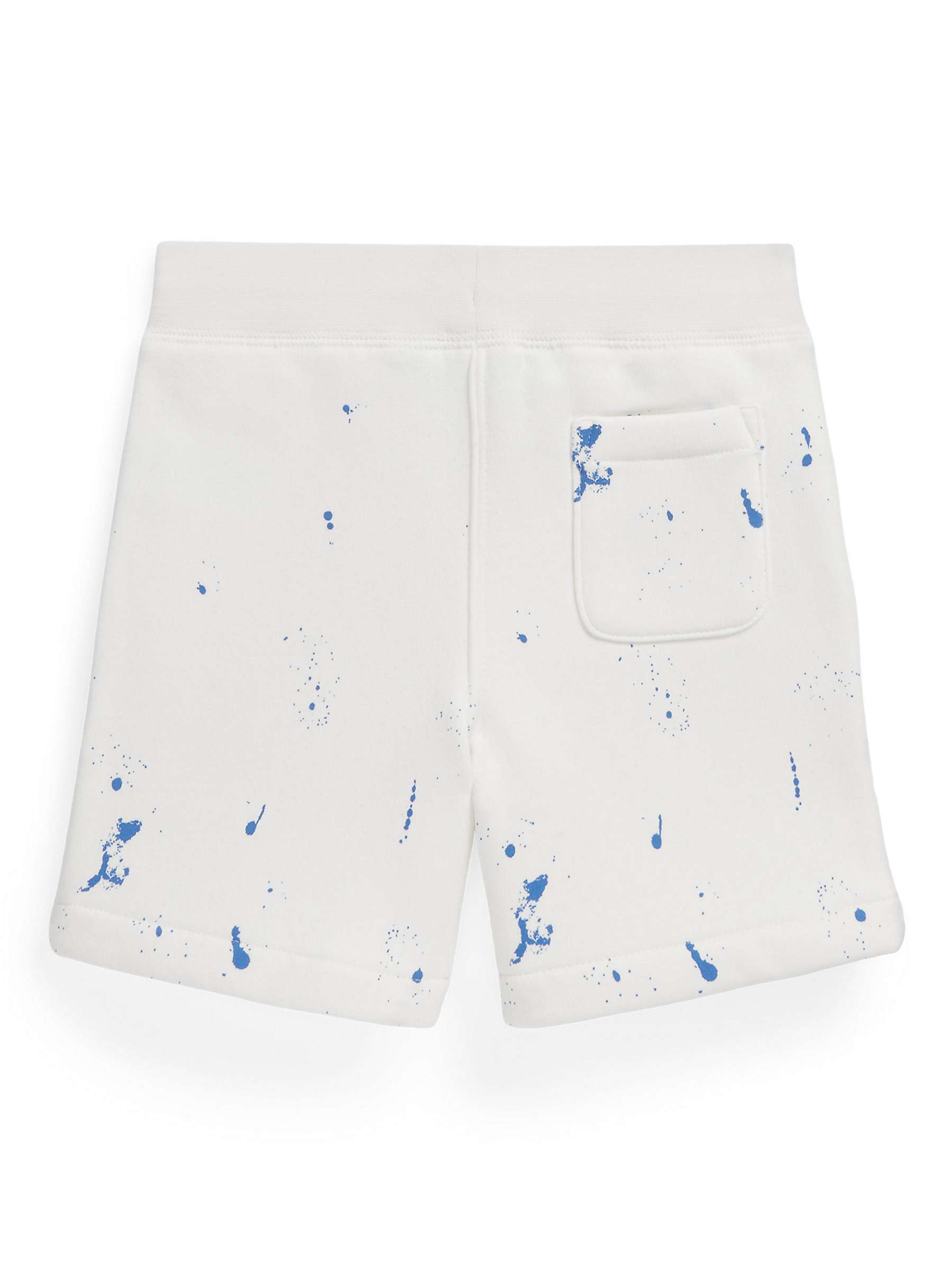 Buy Ralph Lauren Kids' Athletic Paint Splater Print Shorts, Deckwash White Online at johnlewis.com