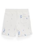 Ralph Lauren Kids' Athletic Paint Splater Print Shorts, Deckwash White