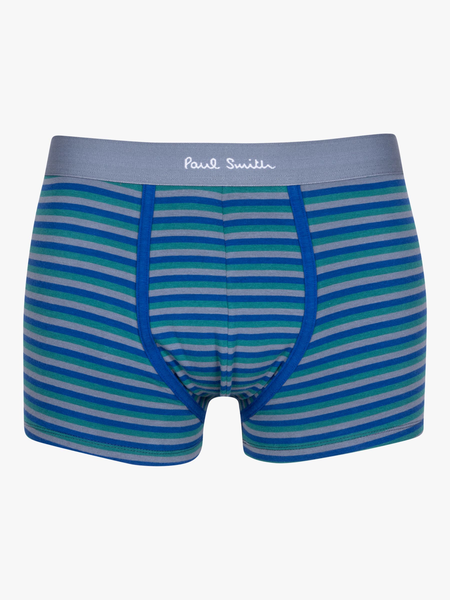 Organic Briefs Teal blue / White Stripes 