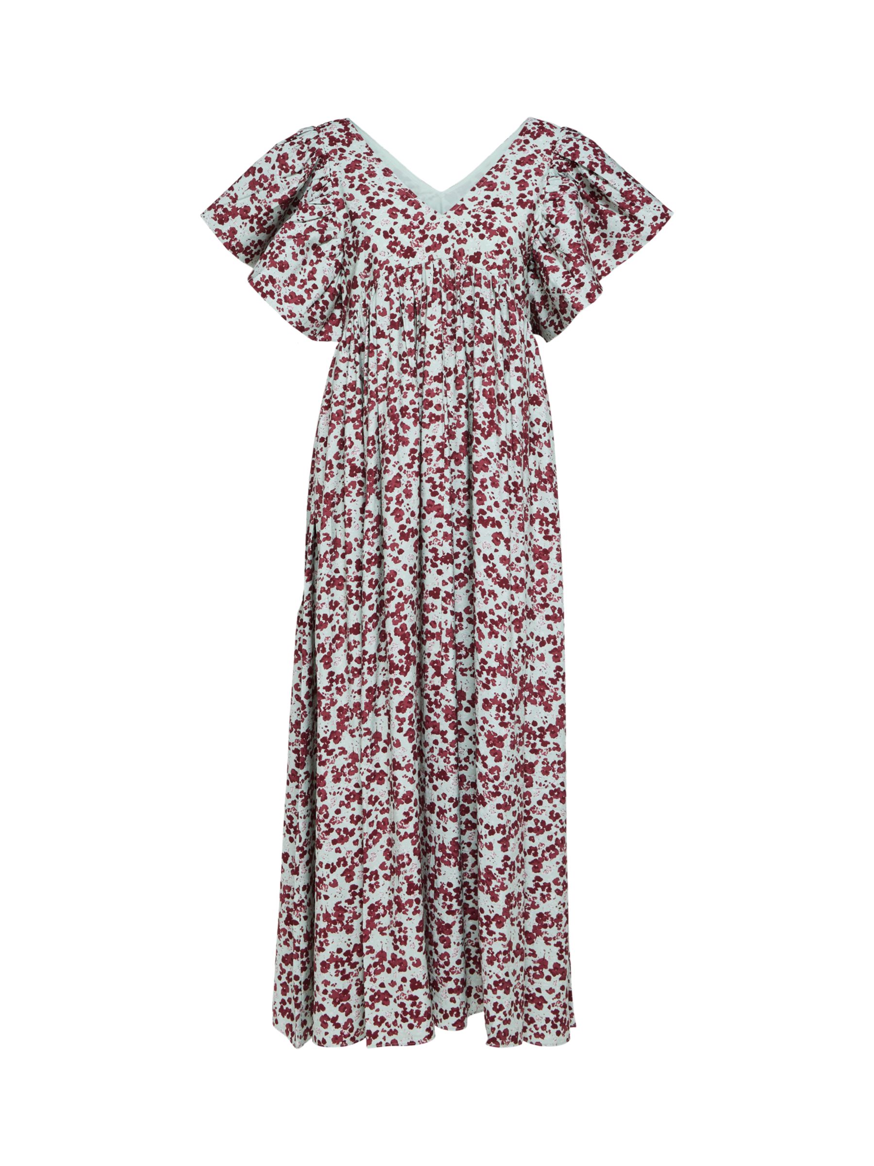 SELECTED FEMME Aqua Foam Floral Maxi Dress, Multi, 38