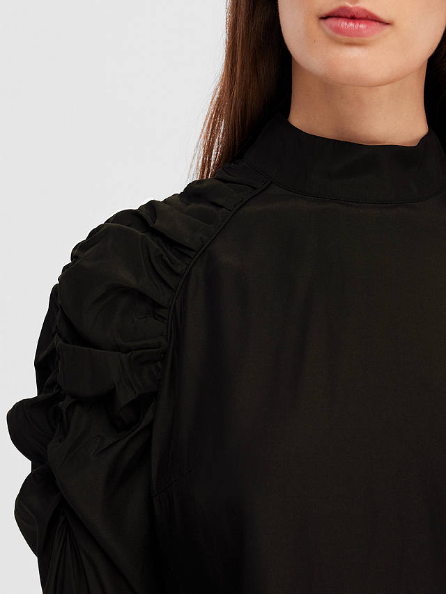 SELECTED FEMME Volume Sleeves Maxi Dress, Black