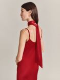 Ghost Alice Super Skinny Satin Scarf, Red