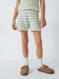 John Lewis Kids' Stripe Crochet Shorts, Multi