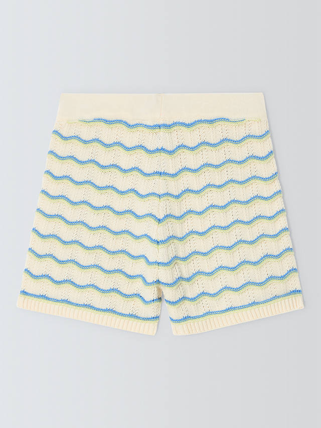 John Lewis Kids' Stripe Crochet Shorts, Multi