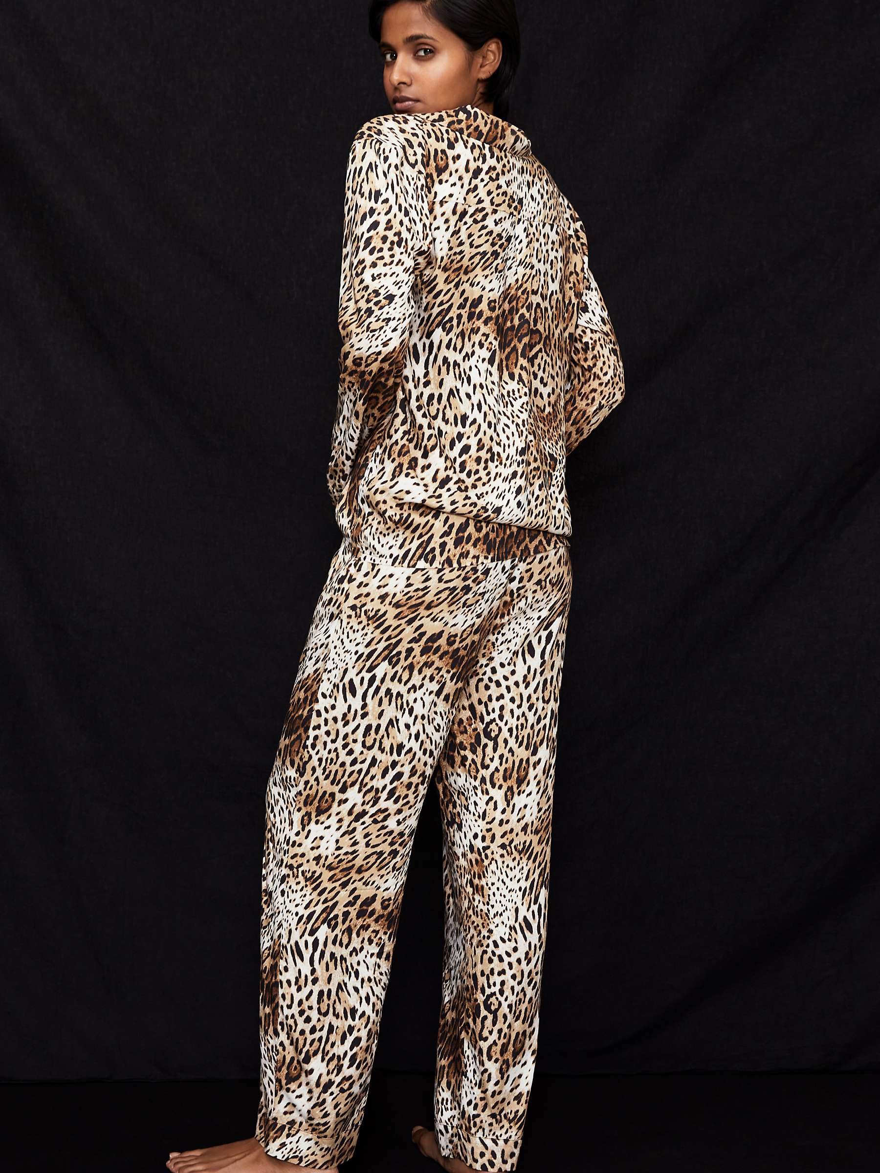 Buy Baukjen Mia Ecovero Leopard Print Pyjama Set, Natural Leopard Online at johnlewis.com