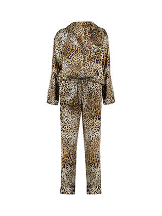 Baukjen Mia Ecovero Leopard Print Pyjama Set, Natural Leopard