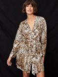 Baukjen Inu Leopard Print Dressing Gown, Neutral