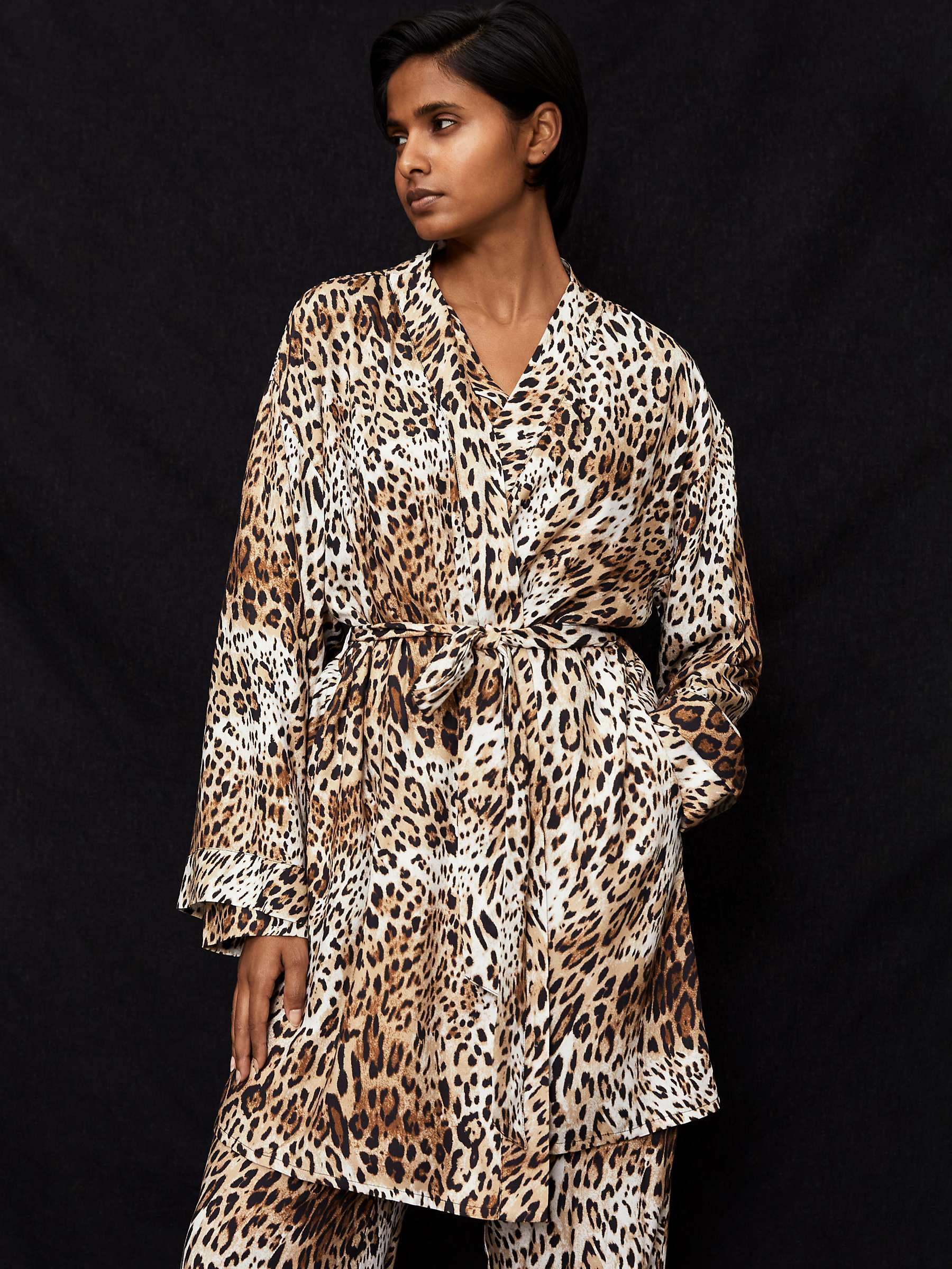 Buy Baukjen Inu Leopard Print Dressing Gown, Neutral Online at johnlewis.com