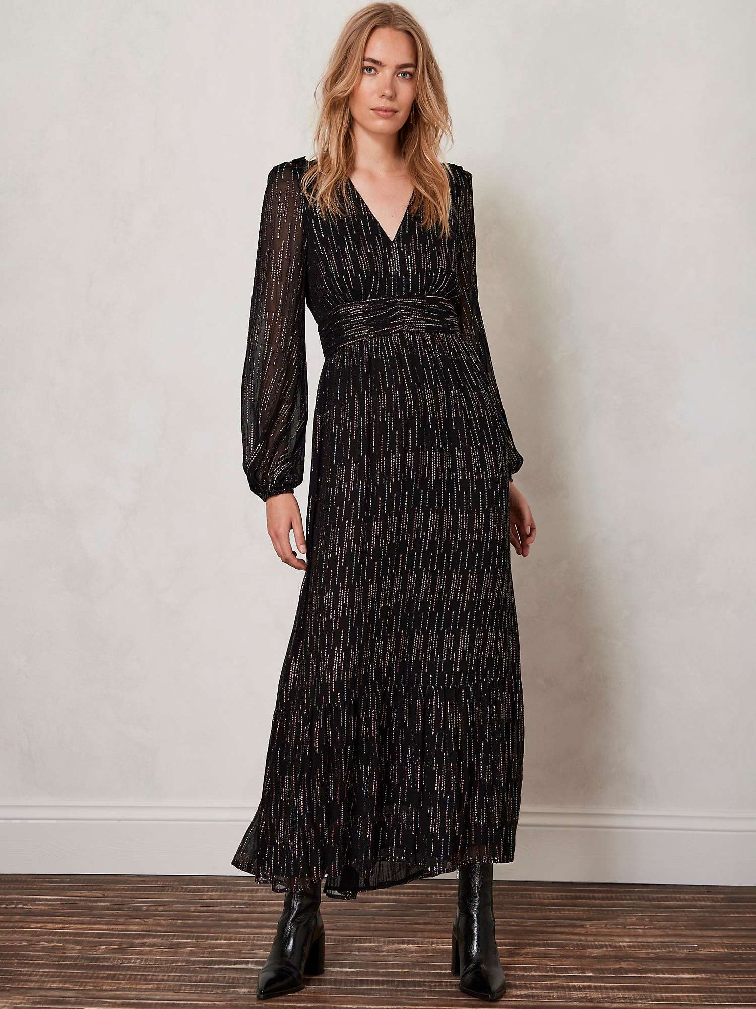 Buy Mint Velvet Embellished Maxi Dress, Black Online at johnlewis.com