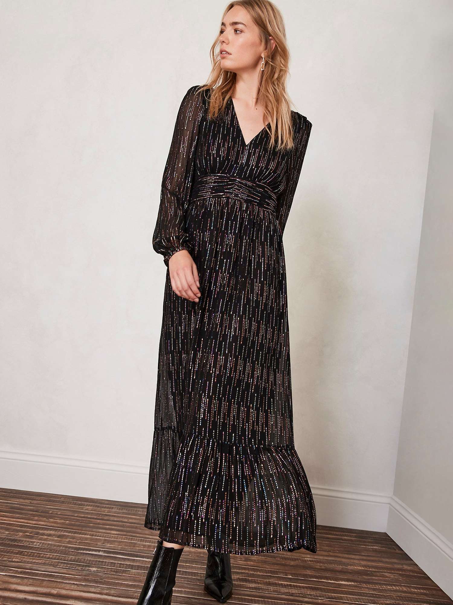 Buy Mint Velvet Embellished Maxi Dress, Black Online at johnlewis.com