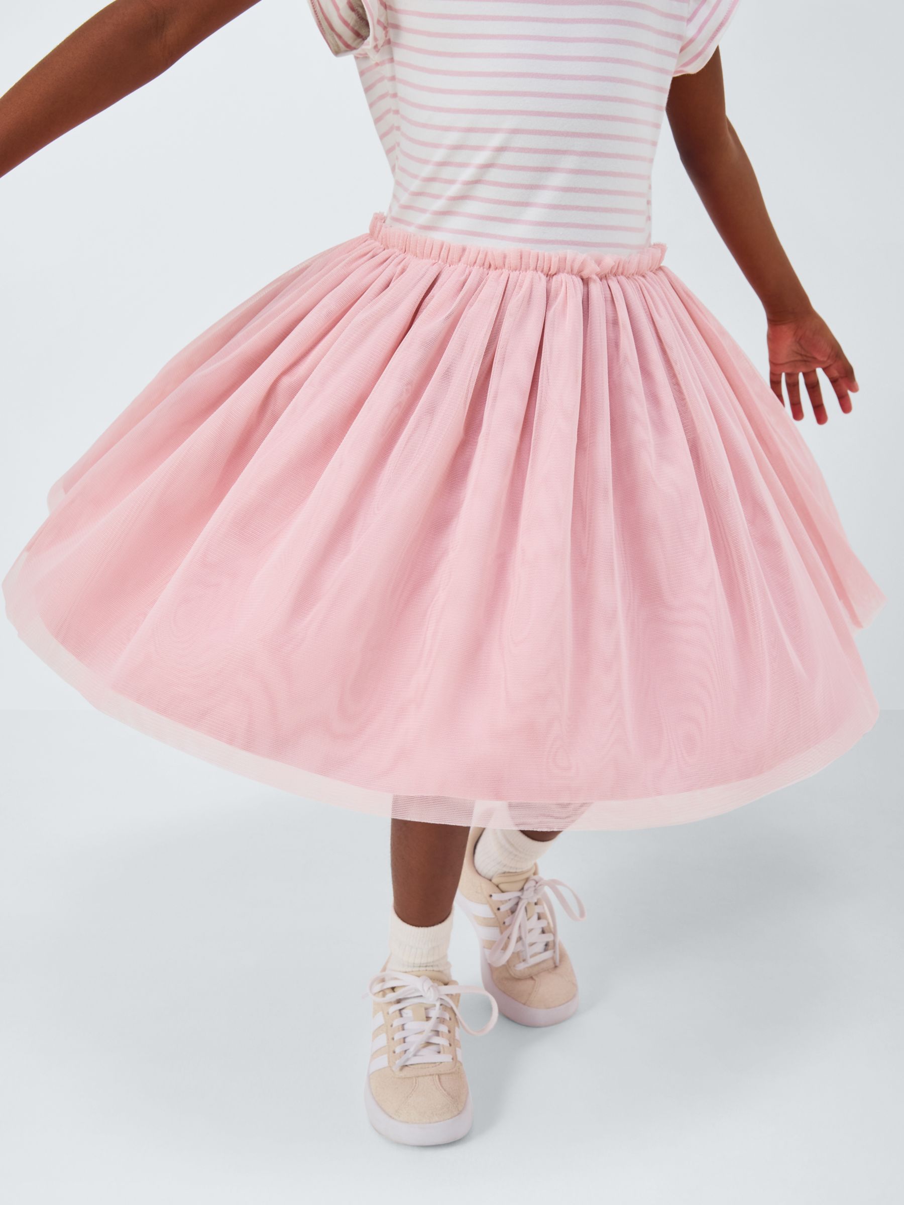 Buy John Lewis Kids' Stripe Tulle Dress, Winsome Orchid Online at johnlewis.com