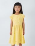 John Lewis Kids' Lemon Print Short Sleeve Dress, Lemon Meringue