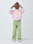 John Lewis Kids' Sunshine Mood Sweatshirt, Winsome Orchid