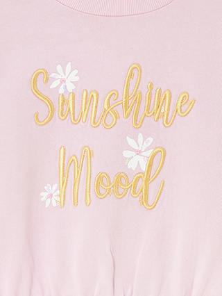 John Lewis Kids' Sunshine Mood Sweatshirt, Winsome Orchid
