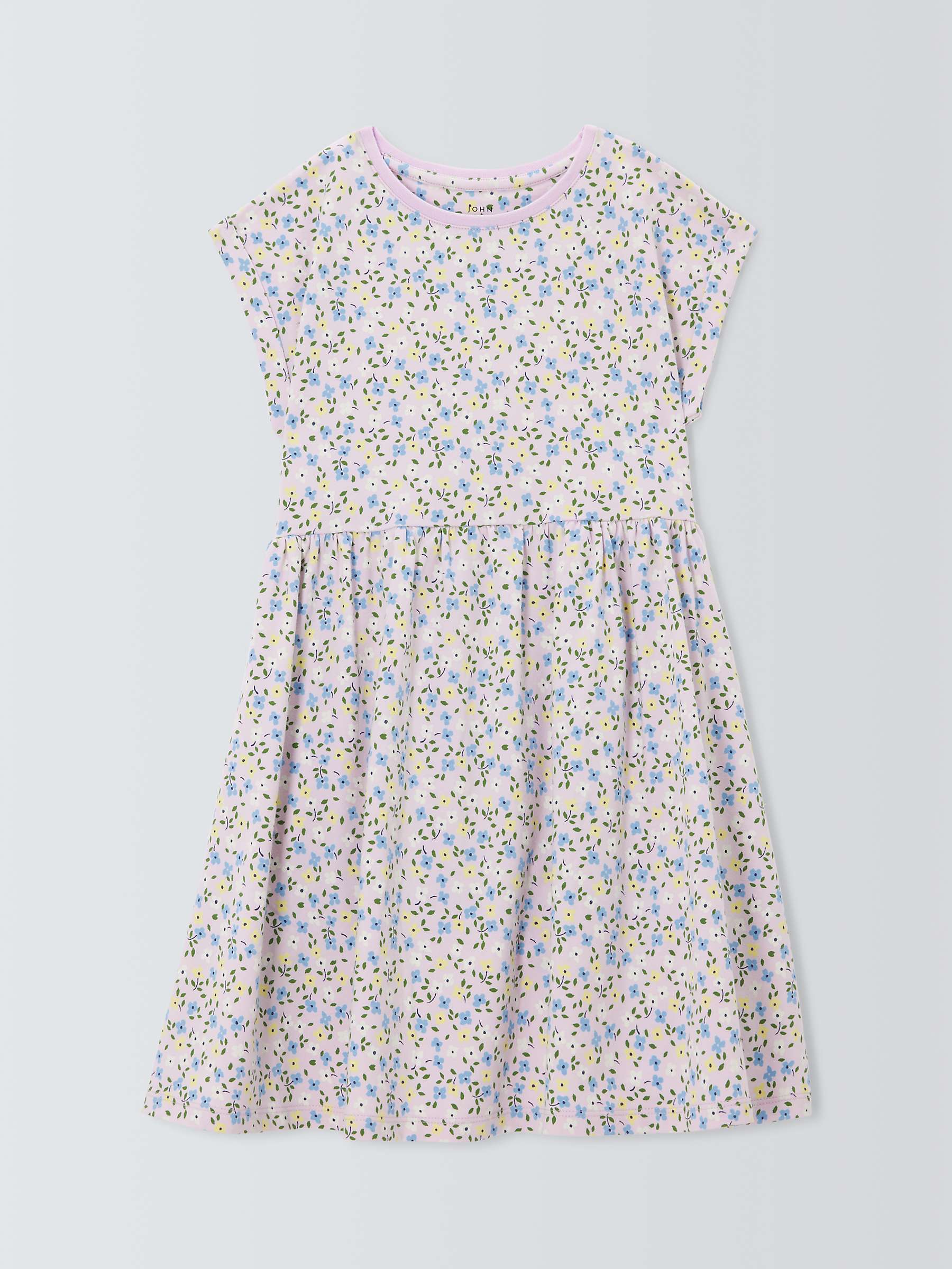 Buy John Lewis Kids' Floral Short Sleeve Dress, Multi Online at johnlewis.com