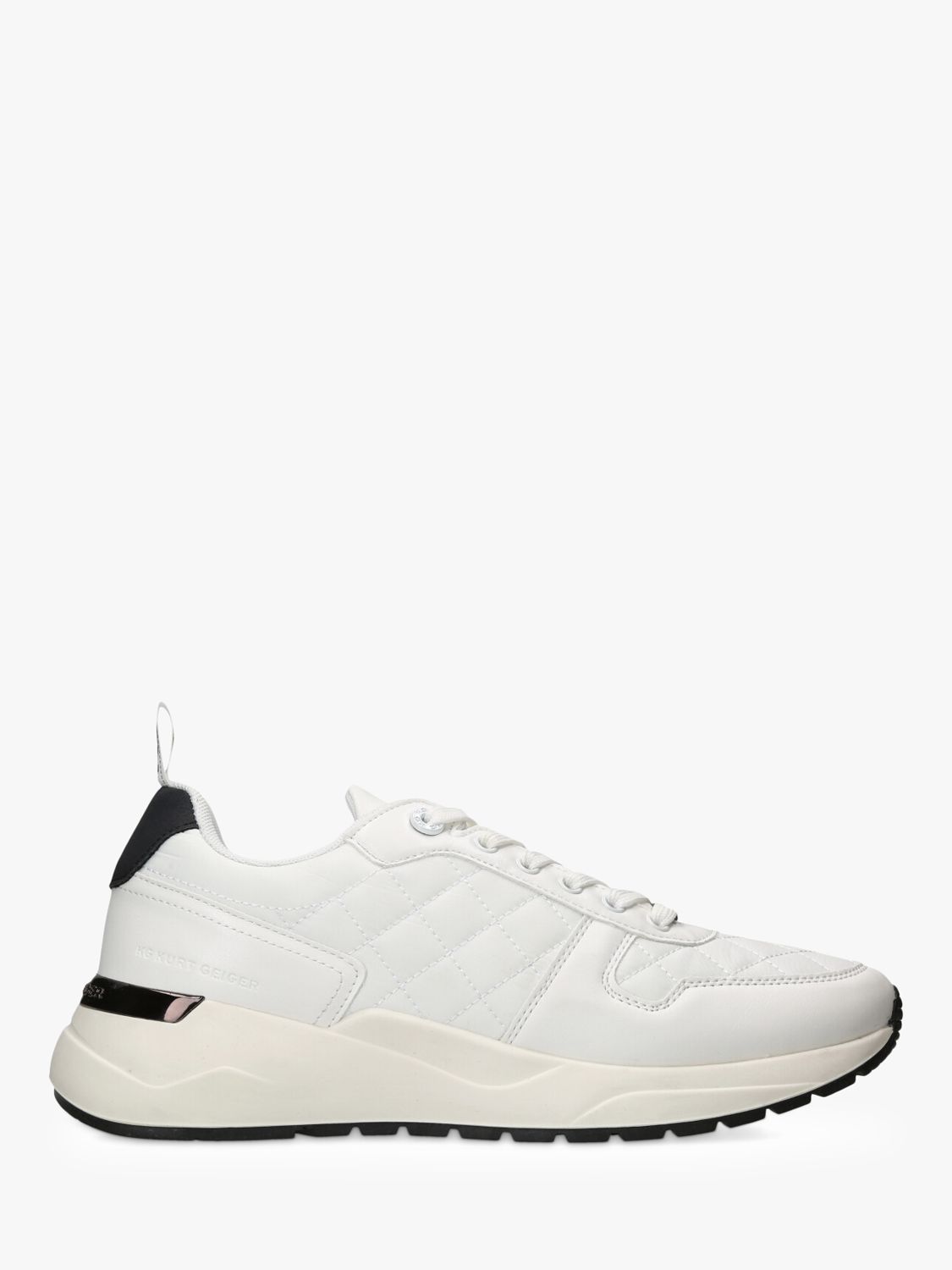 KG Kurt Geiger Kofi Quilted Trainers, White at John Lewis & Partners