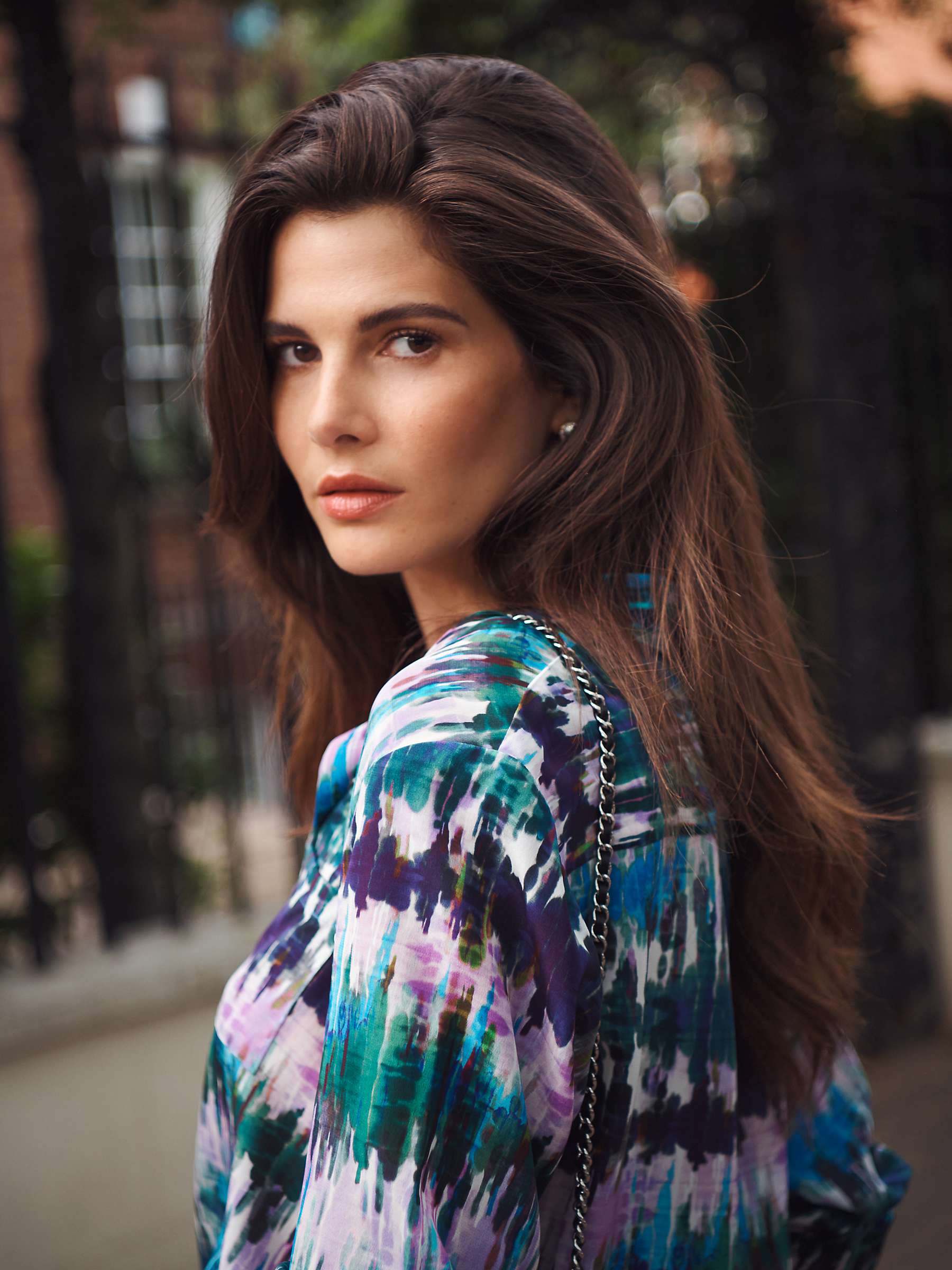 Buy NRBY Chiara Tie Dye Silk Shirt, Multi Online at johnlewis.com