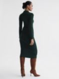 Reiss Petite Maria Button Through Bodycon Midi Dress, Green