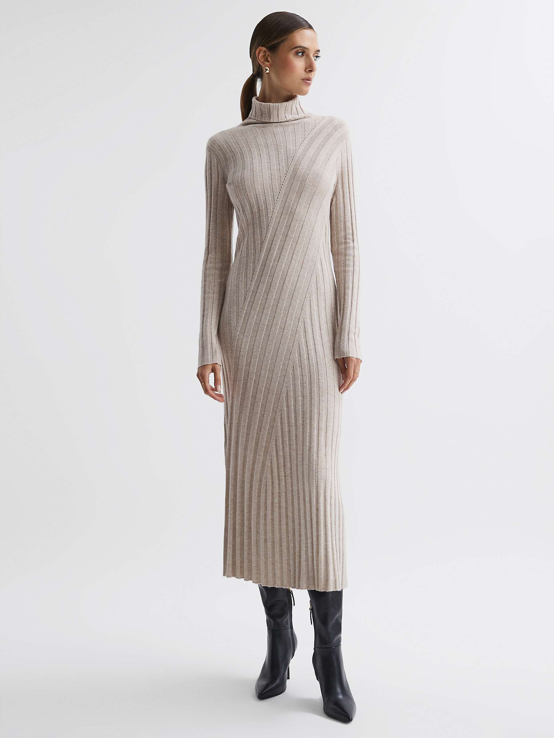 Buy Reiss Petite Cady Wool Blend Midi Jumper Dress Online at johnlewis.com