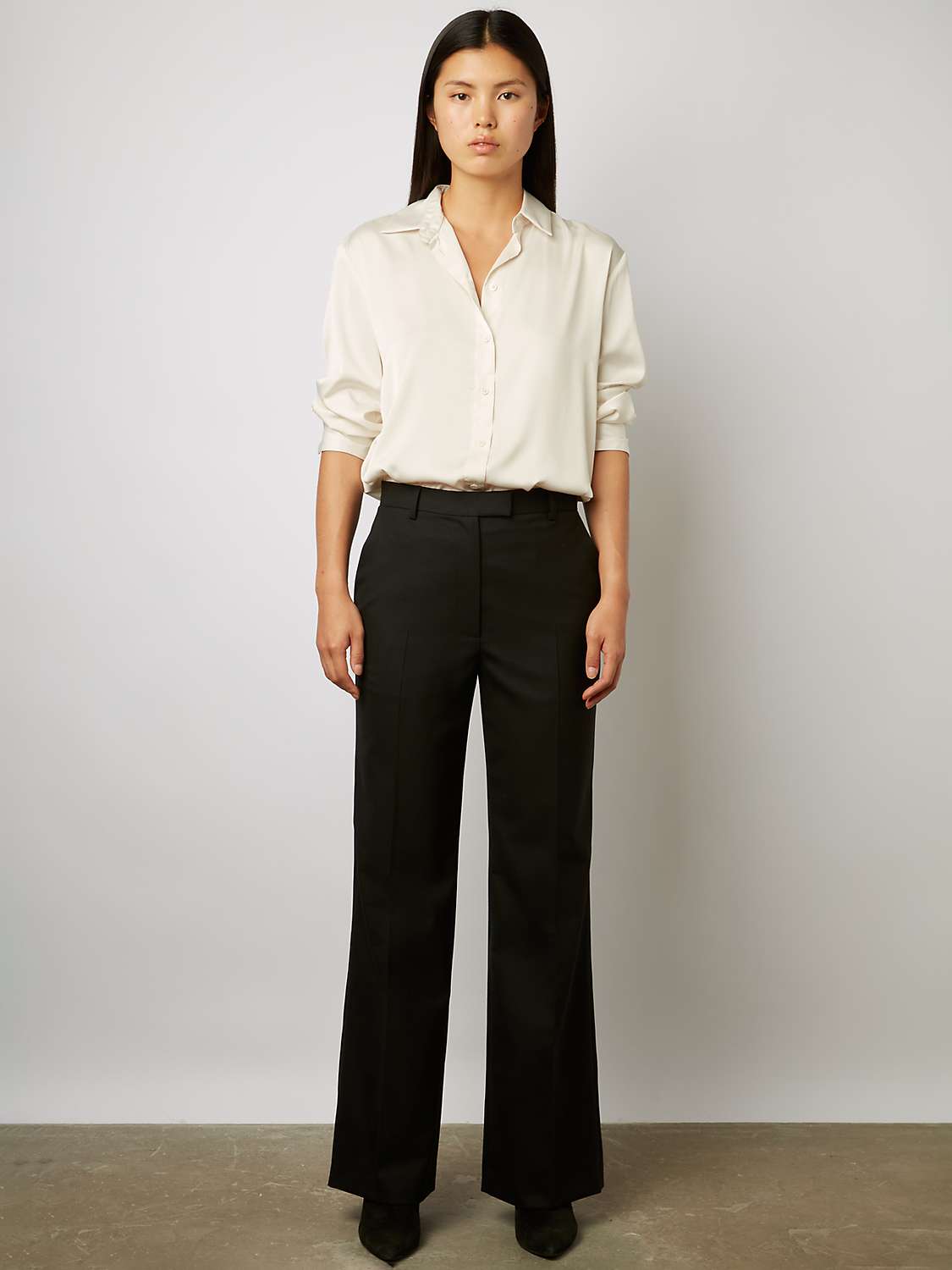 Buy Gerard Darel Dali Wool Blend Tailored Trousers, Black Online at johnlewis.com