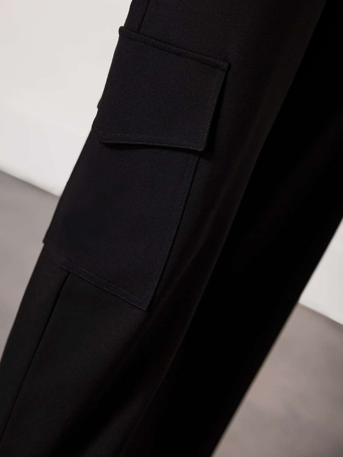 Buy Mint Velvet Straight Cut Cargo Trousers, Black Online at johnlewis.com