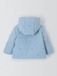 John Lewis Baby Embroidered Shower Resistant Hooded Jacket, Blue