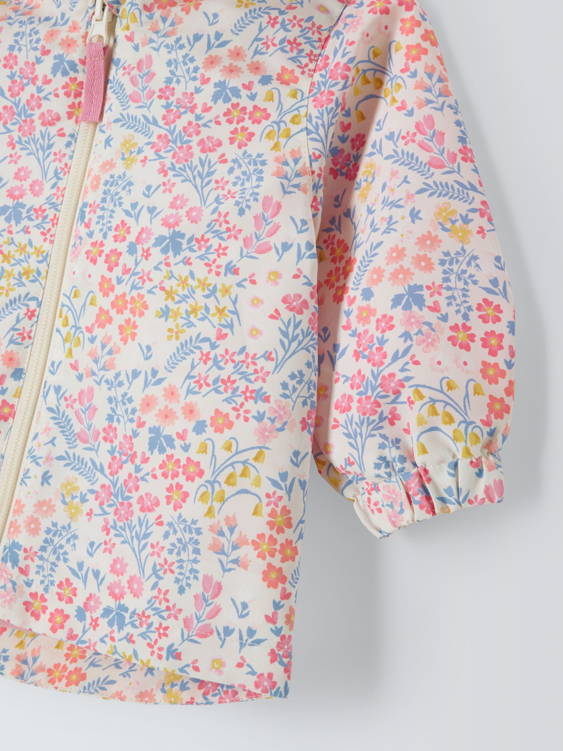 John Lewis Baby Floral Shower Resistant Windbreaker Jacket, Multi, 6-9 months