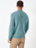 Crew Clothing Lambswool Blend Cable Knit Crew Neck Jumper, Light Green