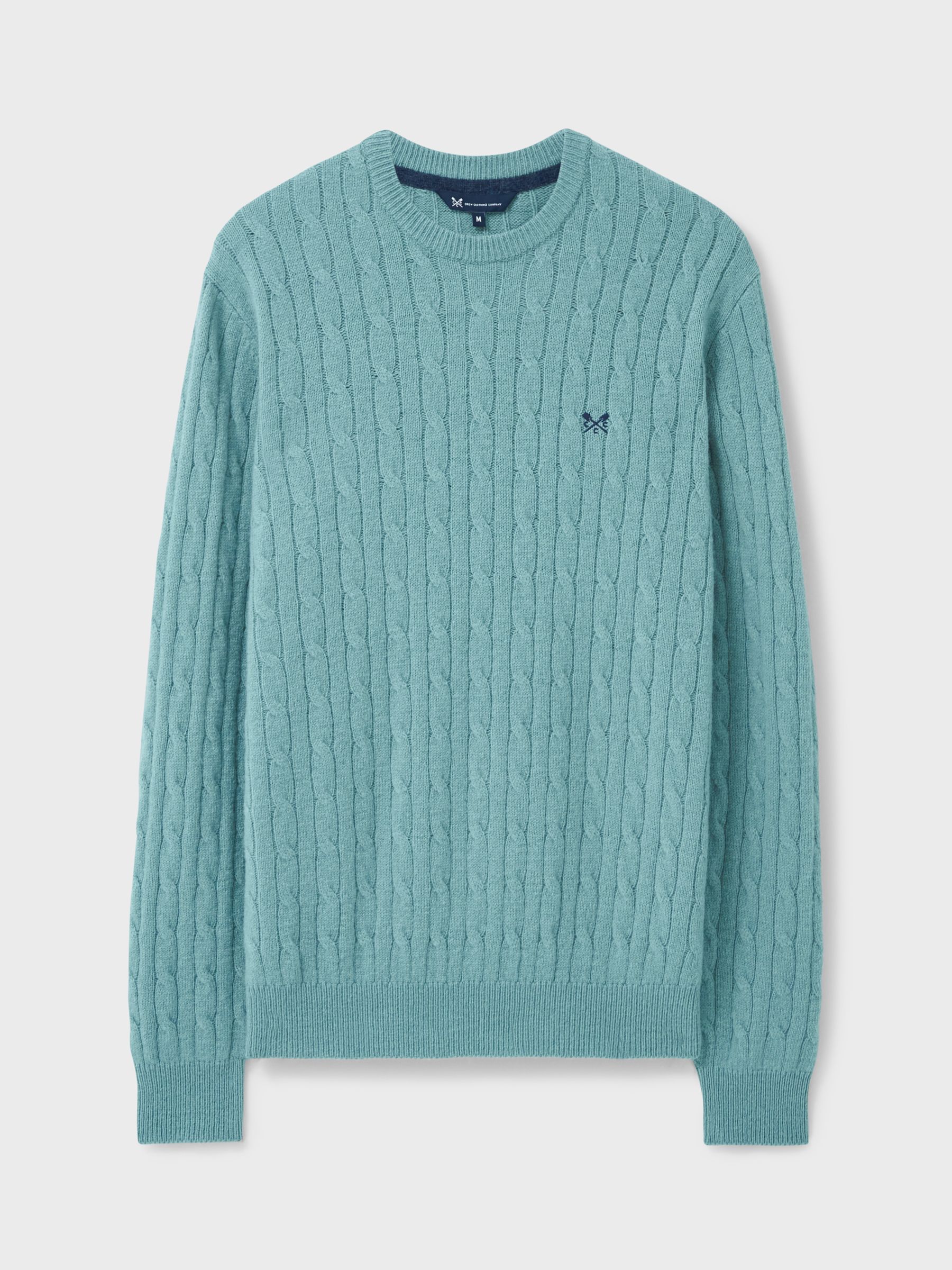 Buy Crew Clothing Lambswool Blend Cable Knit Crew Neck Jumper Online at johnlewis.com