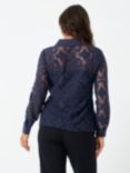 Crew Clothing Celia Lace Shirt, Navy Blue