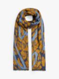 James Lakeland Heart Leopard Print Scarf, Yellow