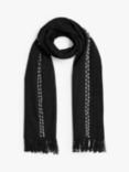 James Lakeland Pearl Detail Scarf, Black