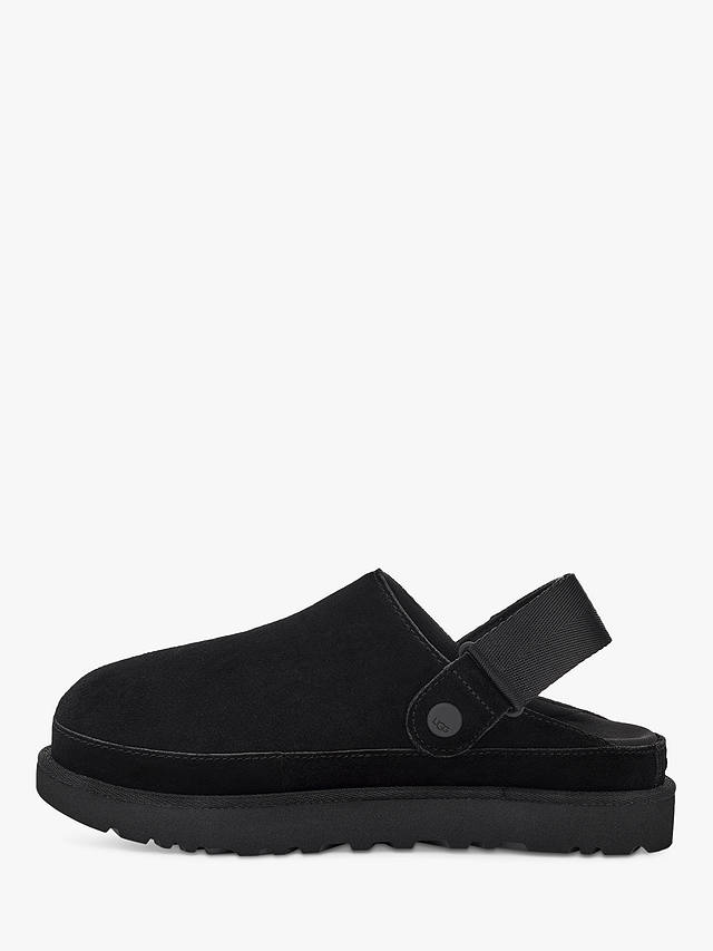 UGG Goldenstar Suede Clog Sandals, Black