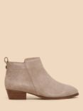 White Stuff Suede Ankle Boots, Light Grey