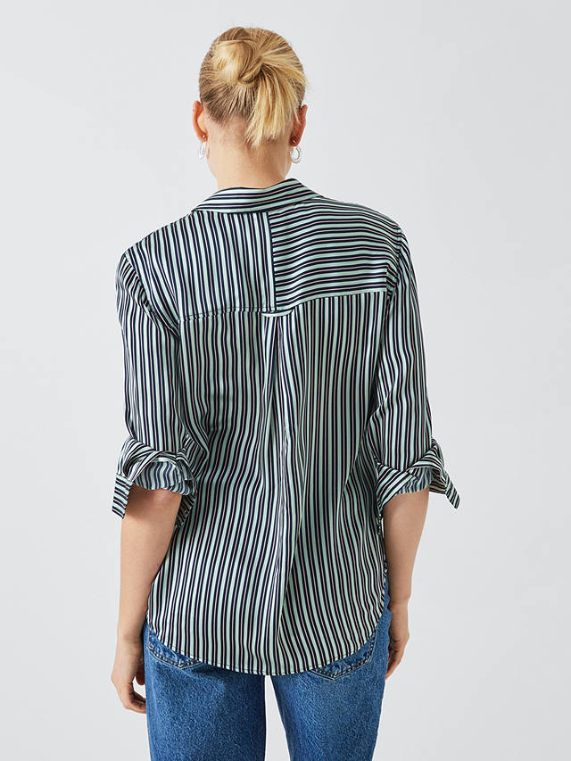 Rails Spencer Stripe Silk Shirt, Aspen