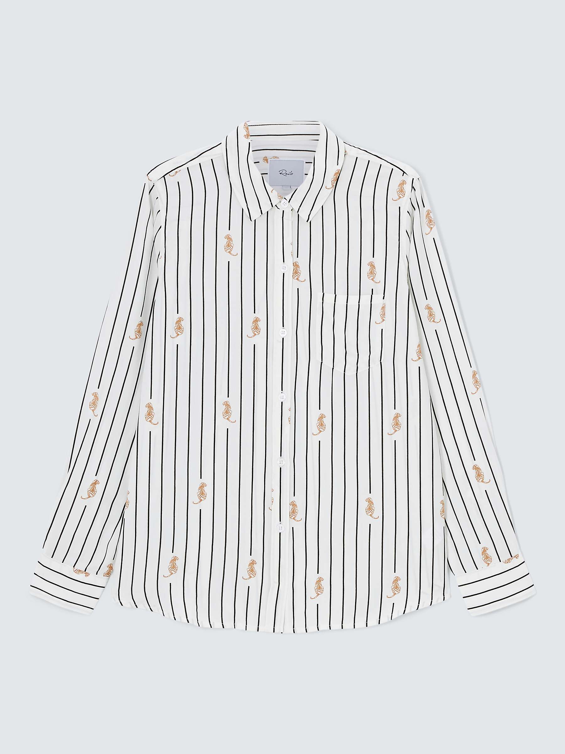 Buy Rails Kathryn Striped Tiger Print Shirt, Multi Online at johnlewis.com