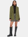 Whistles Petite Crepe Boyfriend Blazer, Khaki