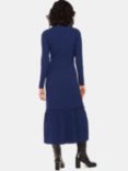 Whistles Mila Textured Midi Dress, Navy